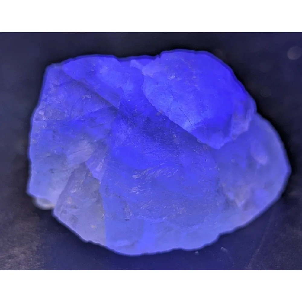 Natural Fluorite Crystal Specimen | Pale Green Quartz Cluster w/ UV Reaction - Picture 3 of 4